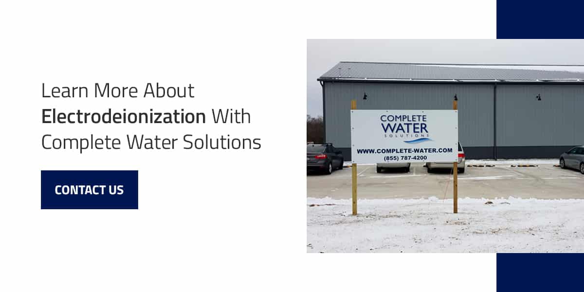 what is electrodeionization and how does it work, complete water solutions, edi water