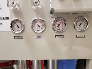 reverse osmosis machine, GE ro machine, GE ro system gauges