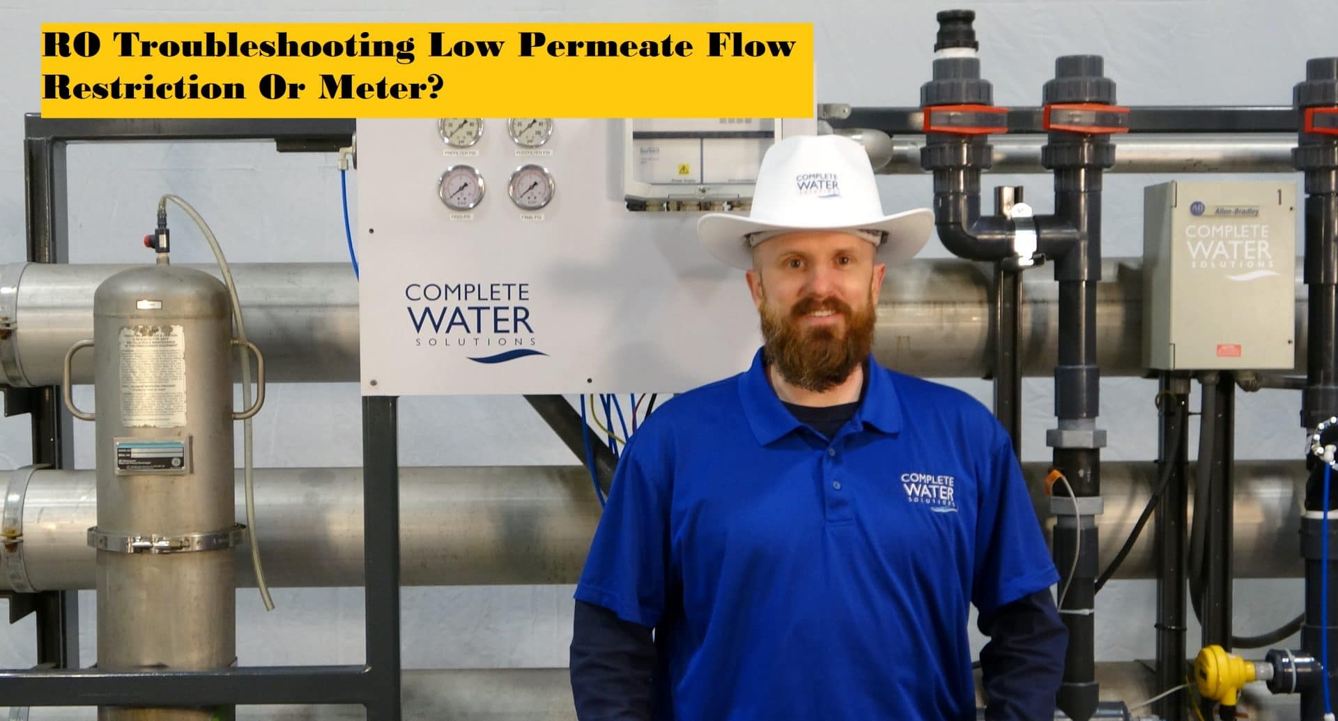 ro troubleshooting, complete water solutions