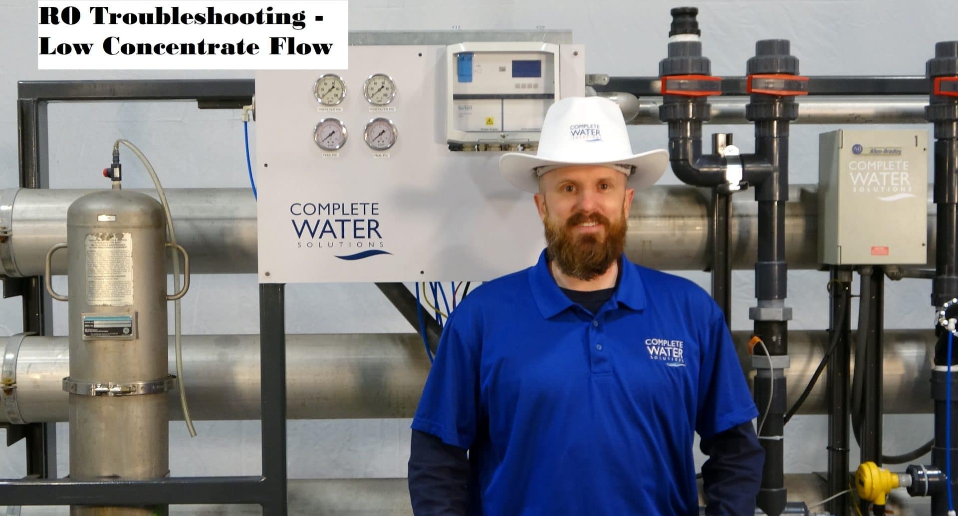 ro troubleshooting, low concentrate flow, low wastewater flow