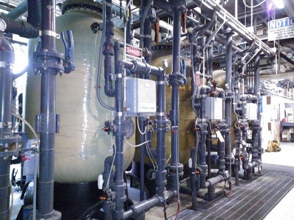 industrial softener system serviced by complete water solutions
